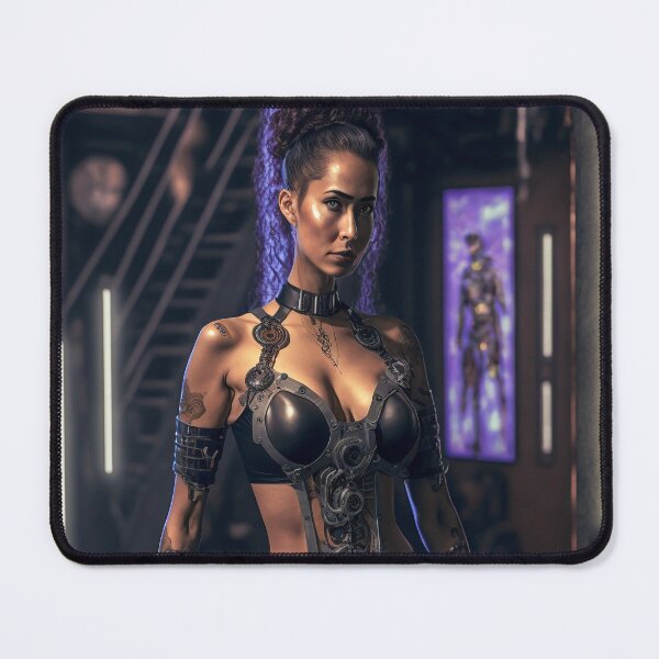 Item preview, Cyberpunk Female Gunslinger designed and sold by AICreateWorlds.
