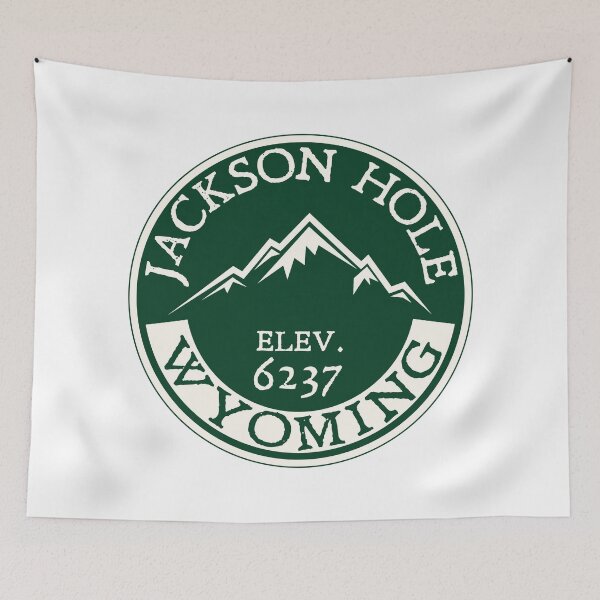 Item preview, JACKSON HOLE WYOMING Mountain Skiing Ski Snowboard Snowboarding Green designed and sold by DESTINATIONS DECAL.