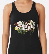 SSDGM Murderino-Blumen-Illustration mein Lieblingsmord Racerback Tank Top