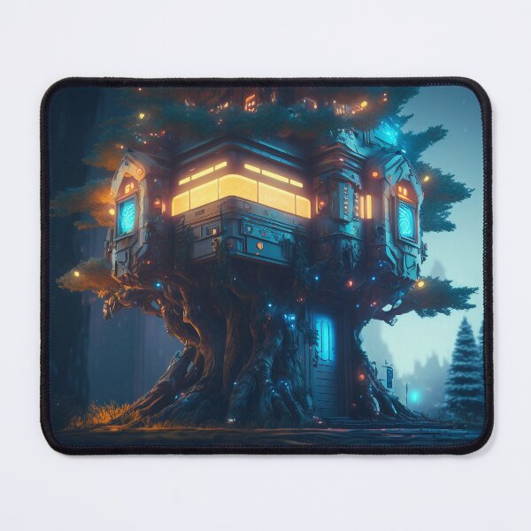 Item preview, Cyberpunk Biophilic Treehouse designed and sold by AICreateWorlds.