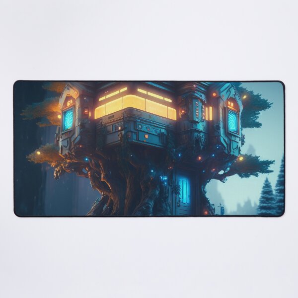 Item preview, Cyberpunk Biophilic Treehouse designed and sold by AICreateWorlds.