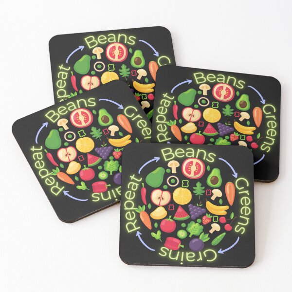 Item preview, Healthy Food Beans Greens Grains Repeat  designed and sold by LivingRoomZoo.
