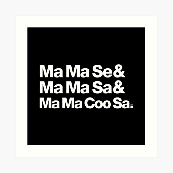 Ma Ma Se Michael Jackson Helvetica Threads Art Print