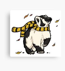 Inktober - Badger Canvas Print