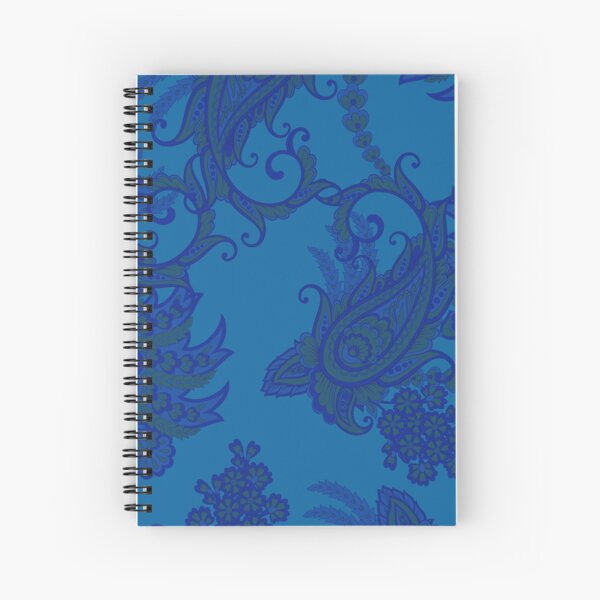 Aperçu de l'œuvre Bandana bleu "Clouds" Flower Blues Paisley Colors créée et vendue par OutshineAll.
