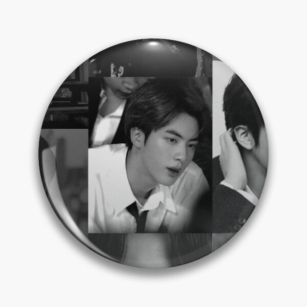 Item preview, Estuche simple BTS Jin en blanco y negro designed and sold by PurpleTee.