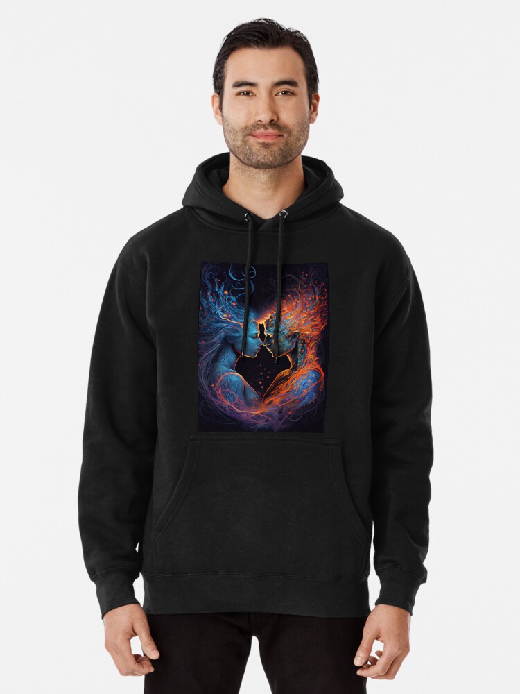 [TWN]★FLAME HOODIE Twin Flame Oversized Hoodie Charcoal | White Fox Boutique US