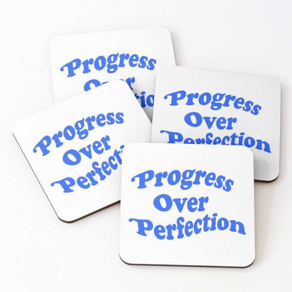 Item preview, Progress Over Perfection (blue)  designed and sold by Mindset-Purpose.