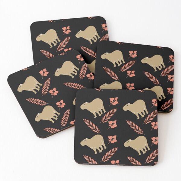Item preview, Capybaras pattern black designed and sold by ArlacV.