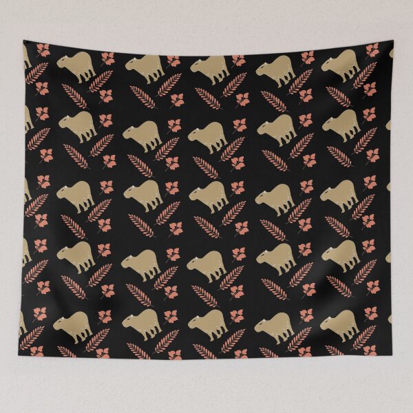 Item preview, Capybaras pattern black designed and sold by ArlacV.