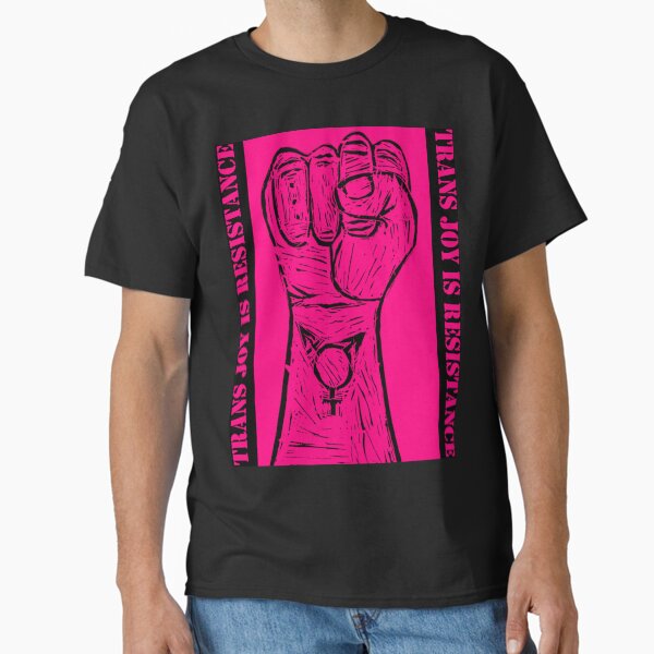 Artikel-Vorschau von „Trans-Freude ist Widerstand“ | Trans Rights Fist | Trans Pride Block Print | Trans Lives Matter, designt und verkauft von Art By SPASEM.
