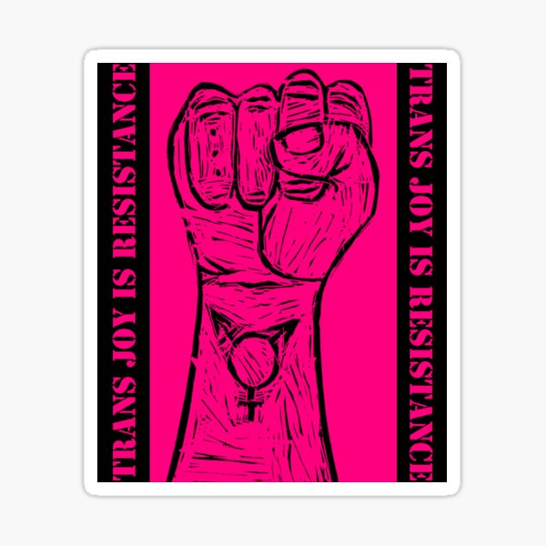 Item preview, “Trans Joy is Resistance” | Trans Rights Fist | Trans Pride Block Print | Trans Lives Matter designed and sold by Art By SPASEM.