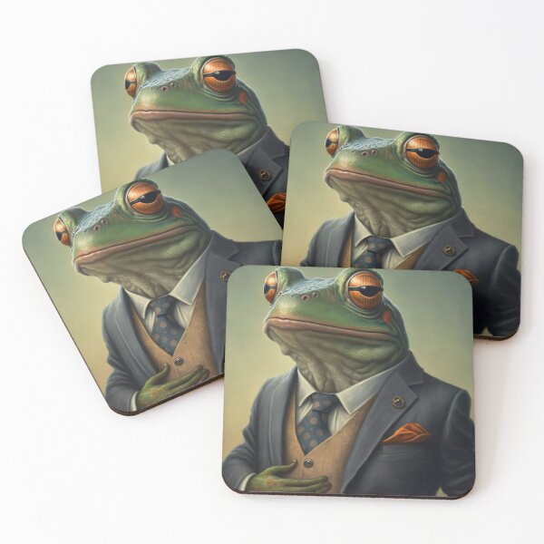 Item preview, A Frog Wearing A Suit Portrait Art designed and sold by ChickenTraffic.