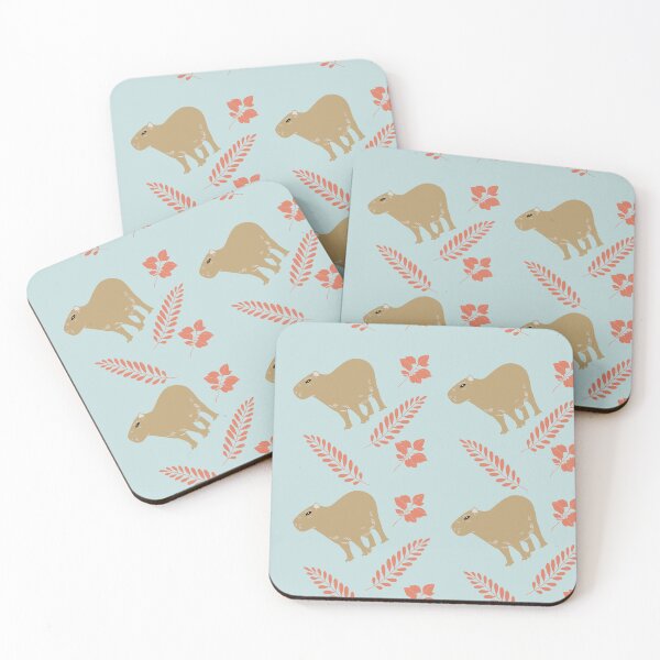 Item preview, Capybaras pattern light blue designed and sold by ArlacV.