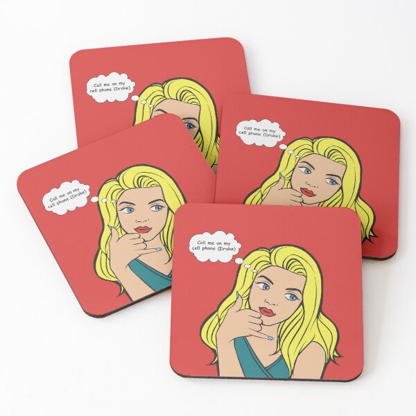 Item preview, Call Me on My Cell Phone Pop Art Girl designed and sold by halleinstyle.