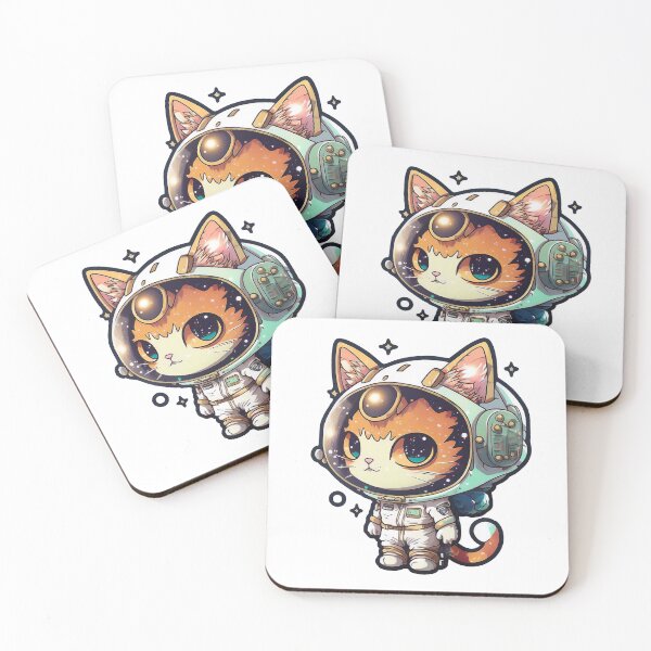 Item preview, Kawaii Space Cats | Chibi Cats | Kawaii Cats | Anime Cats | Space Cats 01 designed and sold by Catcosm.