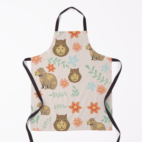 Item preview, Capybaras with flowers light brown designed and sold by ArlacV.