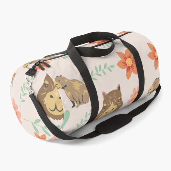 Item preview, Capybaras with flowers light brown designed and sold by ArlacV.