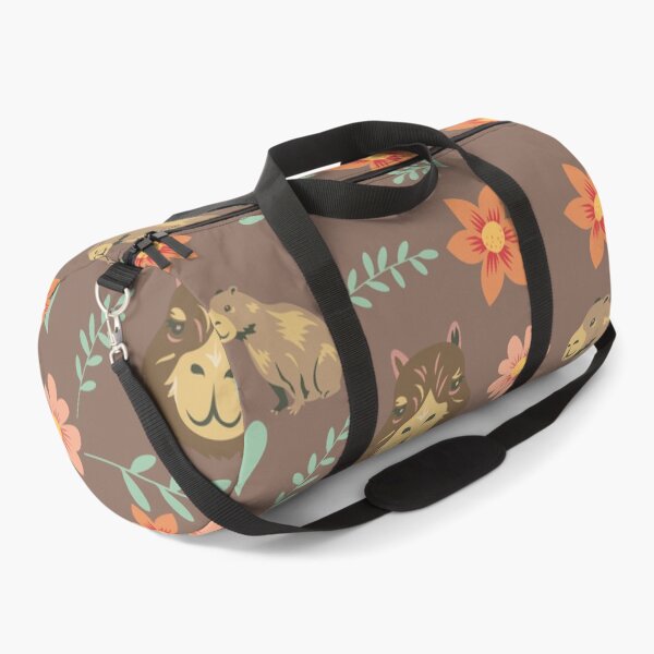 Item preview, Capybaras with flowers  dark brown designed and sold by ArlacV.