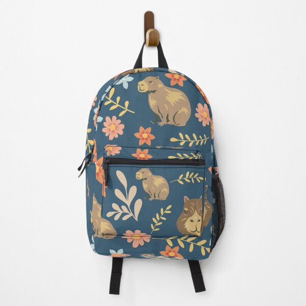 Item preview, Capybaras with flowers blue designed and sold by ArlacV.