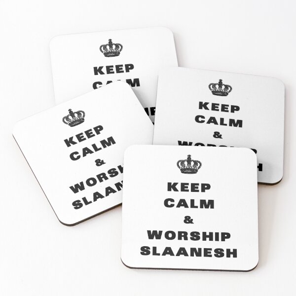 Item preview, Keep Calm And Worship Slaanesh - Black Text designed and sold by Rhoar.