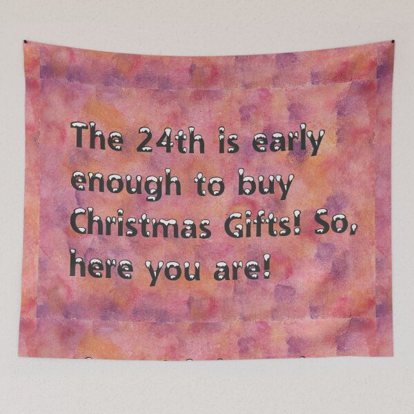 Item preview, The 24th is early enough to buy Christmas Gifts! Reddish Background designed and sold by JuliasArtWorld.