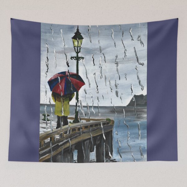 Item preview, Wharf Skuteviksbrygge - Rain designed and sold by Rina Arling.