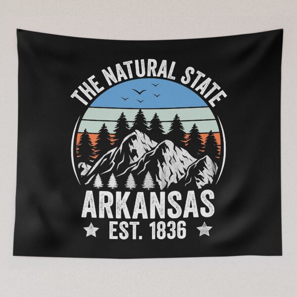 Item preview, Arkansas Natural State Est. 1836 Mountains Nature Camping Hiking Gift T-shirt designed and sold by KGN  CREATIVITY.