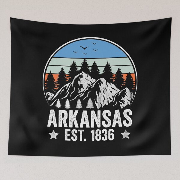 Item preview, Arkansas Natural State Est. 1836 Mountains Nature Camping Hiking Gift T-shirt designed and sold by KGN  CREATIVITY.
