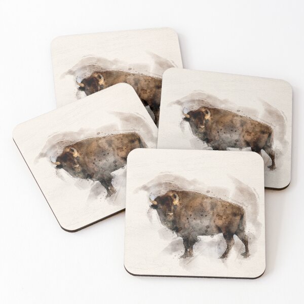 Item preview, Buffalo Watercolor Portrait designed and sold by jecphotography and art.