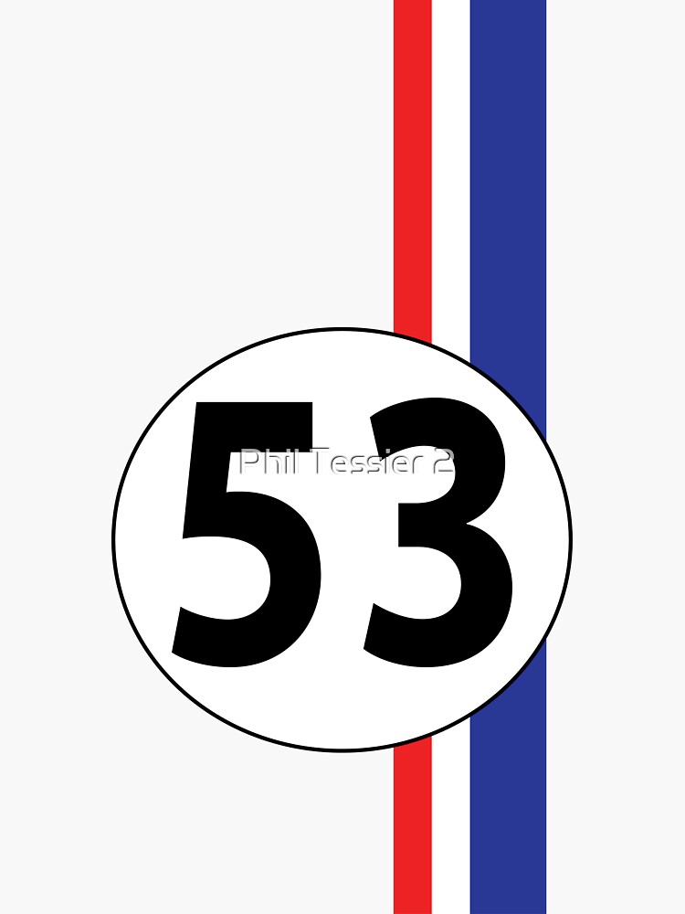 herbie-number-53-sticker-for-sale-by-c-n-designs-redbubble