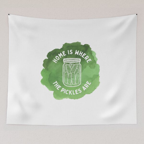 Item preview, Home Is Where The Pickles Are - Dill Pickle Lovers - Green Watercolor Design designed and sold by SayWhatYouFeel.