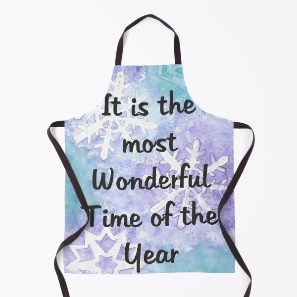 Item preview, It's the most wonderful Time of the Year with Snowflakes on a blue, green and purple background designed and sold by JuliasArtWorld.