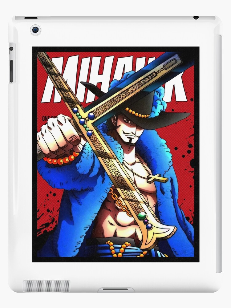 Dracule Mihawk - One Piece v.3 color version iPad Case & Skin for