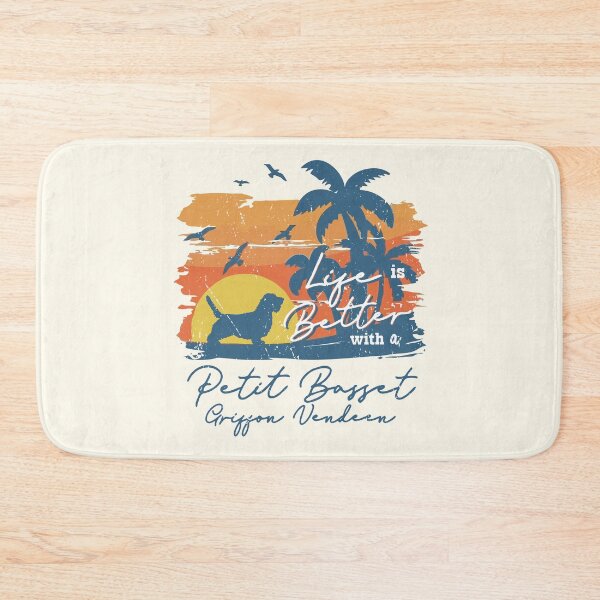 Item preview, Life is Better With Petit Basset Griffon Vendeen Beach Sunset Retro Vintage designed and sold by rafaeltto.
