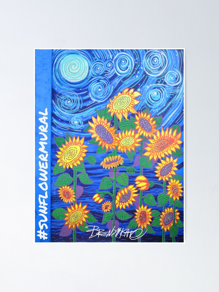 "The Sunflowers Mural in Jacksonville, Florida" Poster for Sale by