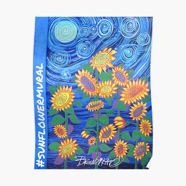 "The Sunflowers Mural in Jacksonville, Florida" Poster for Sale by