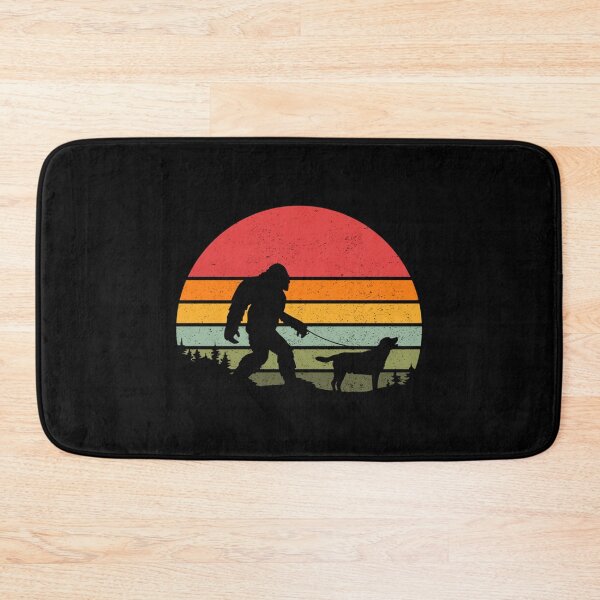 Item preview, Bigfoot Walking Labrador Retriever Dog Vintage Retro Funny Sasquatch designed and sold by UsingShapesd.