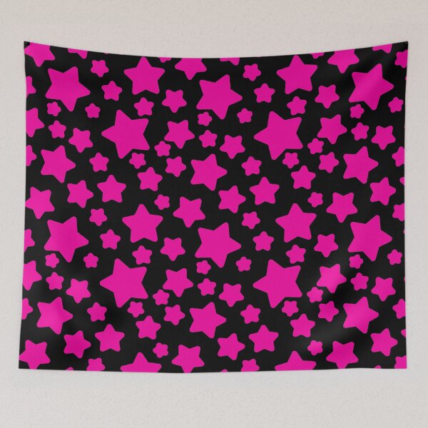 Item preview, Black and Fuchsia Stars Pattern designed and sold by SaradaBoru.