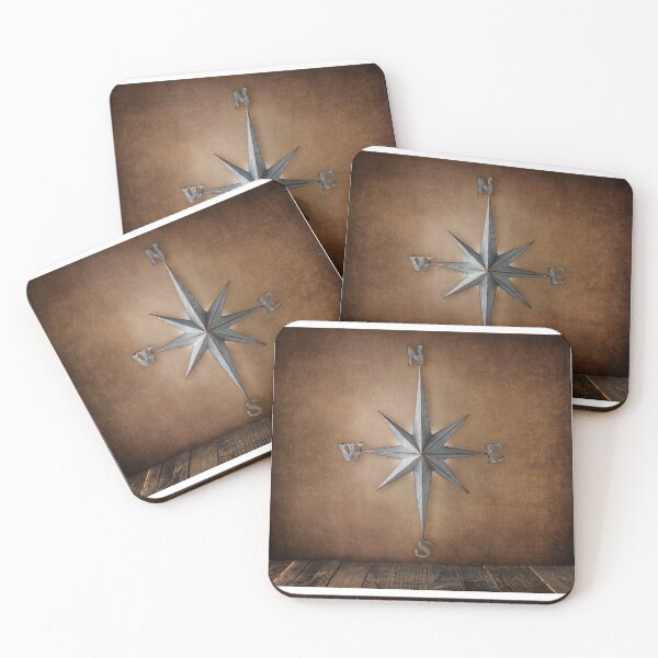 Item preview, Metal Decorative Compass on a Distressed Background designed and sold by jecphotography and art.