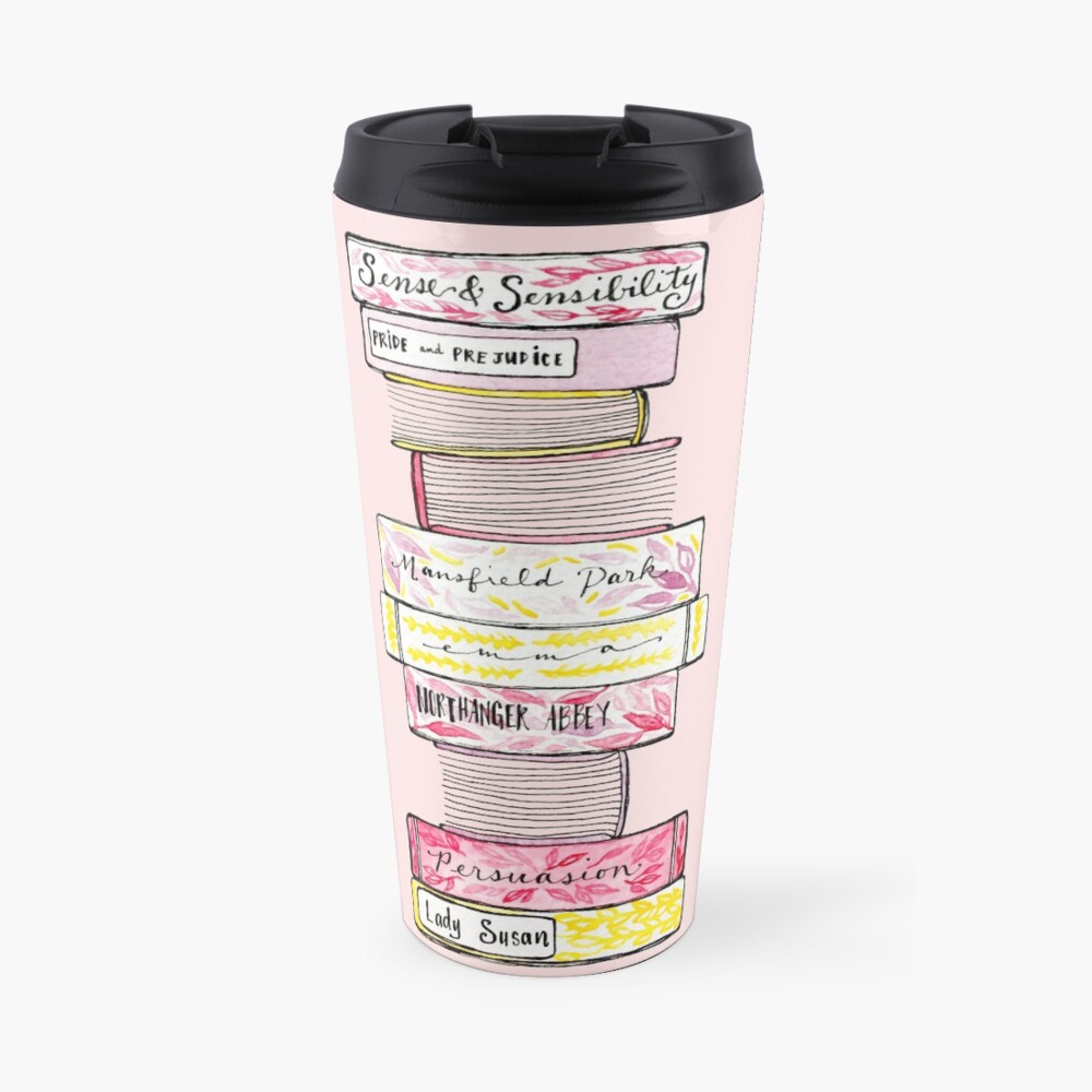 Novels of Jane Austen - Watercolor Travel Mug