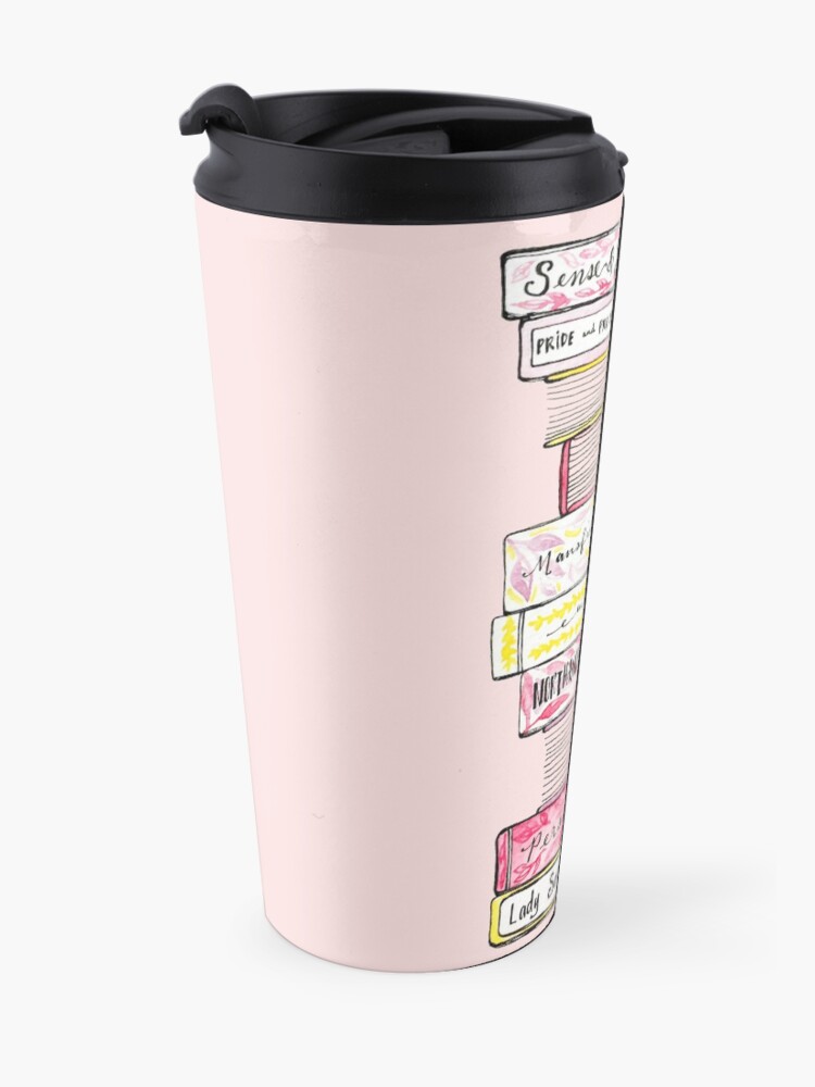 Alternate view of Novels of Jane Austen - Watercolor Travel Mug