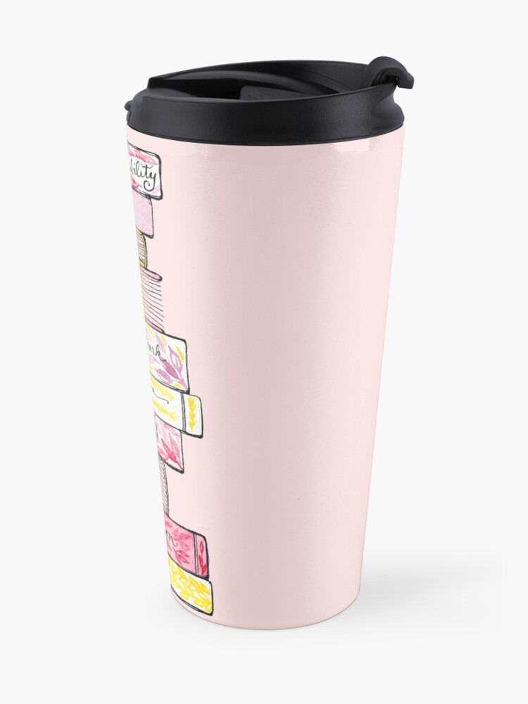 Alternate view of Novels of Jane Austen - Watercolor Travel Mug