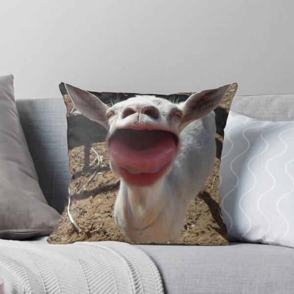 Item preview, Say Ahh funny goat sticking out its tongue  designed and sold by Stephanie  Skeem.