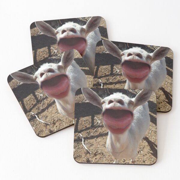 Item preview, Say Ahh funny goat sticking out its tongue  designed and sold by Stephanie  Skeem.