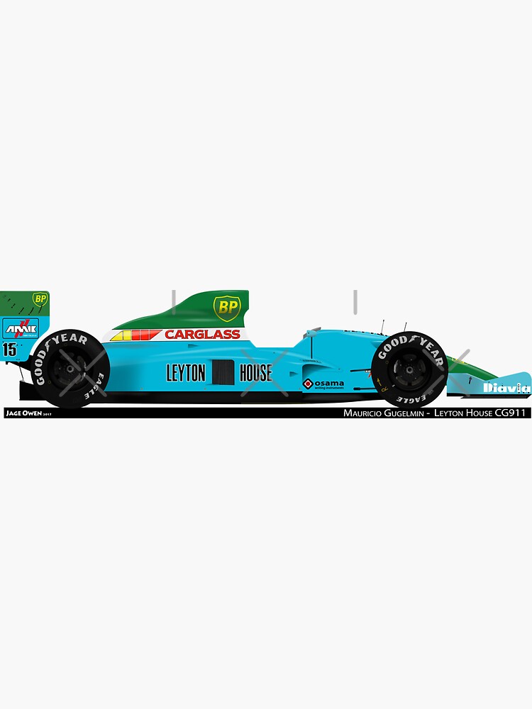 "Leyton House CG911 Mauricio Gugelmin" Sticker for Sale by JageOwen
