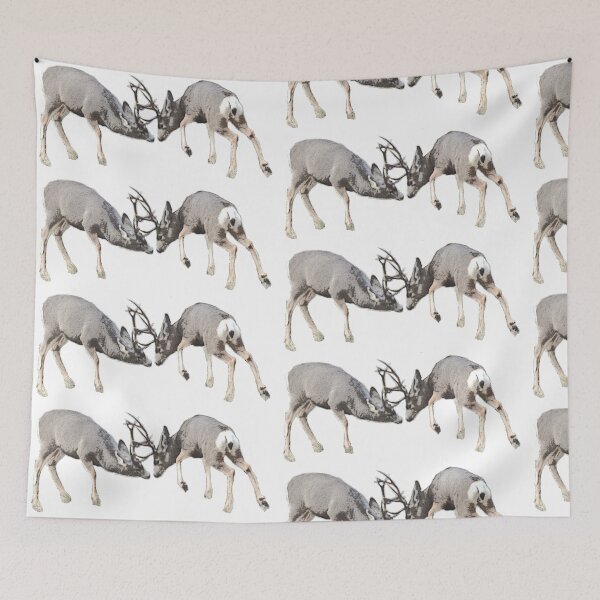 Item preview, Fighting mule deer bucks designed and sold by Saltypro.