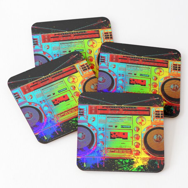 Item preview, Colorized Ghetto Blaster - Boombox Dance Music designed and sold by -Koleidescope.