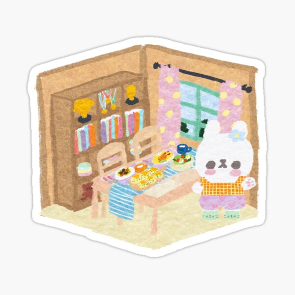 Kira-chan the Relaxing bunny's Modern-style home Sticker