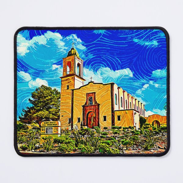 Item preview, Saint Pius X Church in Chula Vista - impressionist painting designed and sold by NickoPrints.